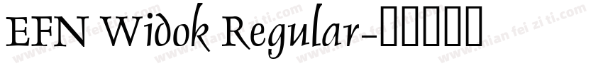 EFN Widok Regular字体转换